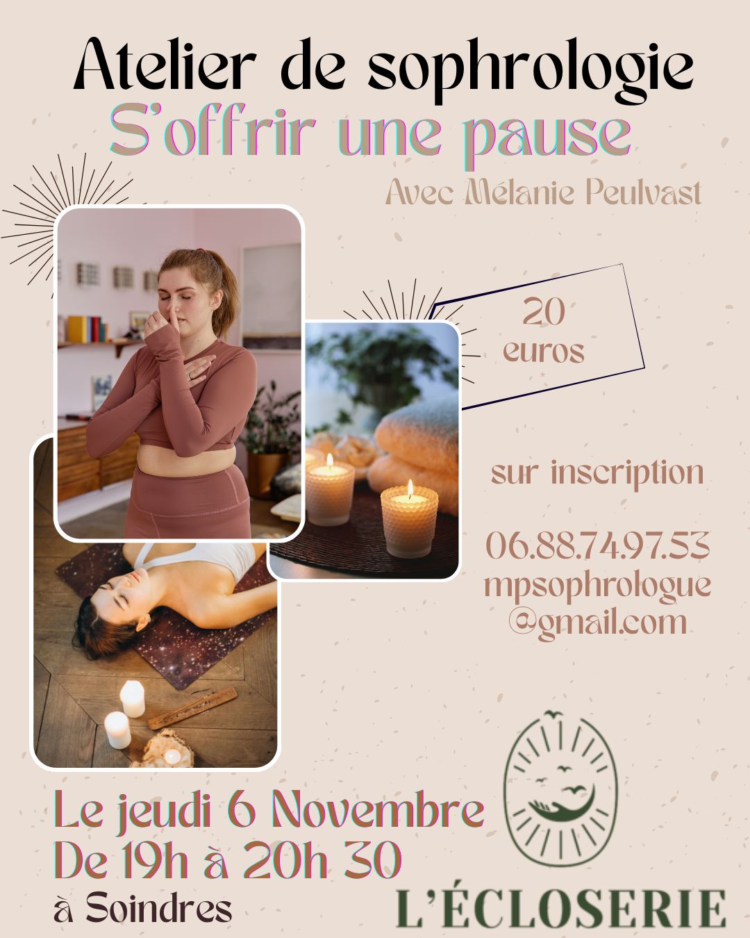 Atelier de sophrologie à Soindres – S’offrir une pause bien-être avec Mélanie Peulvast